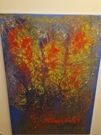 Obraz akryl na płótnie 70 x 50 Action Painting Art G.