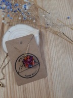 Naszyjnik z żywicy z suszonymi kwiatami Wyjątkowe prezent