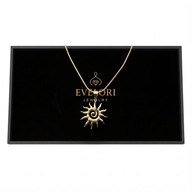 Złoty Naszyjnik SŁOŃCE Wisiorek Vintage STAL Prezent