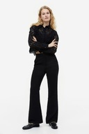 H & M spodnie flare rozszerzane szerokie nogawki dzwony bootcut eleganckie