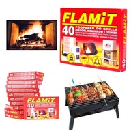 PODPAŁKA BIAŁA FLAMIT 40 KOSTEK MOCNA DO GRILLA KOMINKA PIECA OGIEŃ