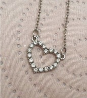 NASZYJNIK ŁEZKA VINTAGE NA SZCZĘŚCIA SERCE HEART HEARTS SERDUSZKIEM