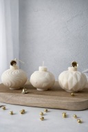 Świeca sojowa zestaw 3szt Holly Jolly bombki Święta prezent |noya