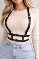 Harness damski pasek na talię body harness regulowany goth punk