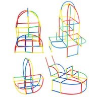 ZESTAW XXL SŁOMKI KONSTRUKCYJNE PATYCZKI DO BUDOWANIA KLOCKI DLA DZIECI 800