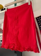 O Prettylittlething czerwona jeansowa S/M rarytas