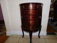 STARA DREWNIANA DUŻA SZAFKA NA BIŻUTERIĘ