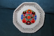 CERAMIKA WĘGIERSKA TALERZ AŻUROWY