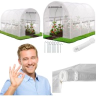 TUNEL FOLIOWY OGRODOWY SZKLARNIA DO ROŚLIN STELAŻ OCYNK FOLIA UV 2x3x2m 6m2