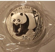 PANDA 2002 - 10 YUAN 2002 CHINY PANDA - 1 OZ 999, 1 UNCJA 999 x 3 SZTUKI