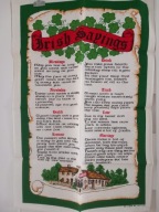 Irish linen makatka z przysłowiami irlandzkimi