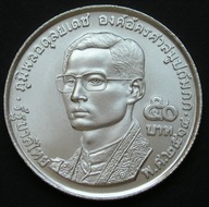 Tajlandia 50 baht 1971 - srebro - stan menniczy -