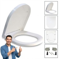 DESKA WC SEDESOWA WOLNOOPADAJĄCA UNIWERSALNA ANTYBAKTERYJNA TYP U 36X42.5CM