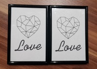 Ramka na zdjęcie czarna 10x15 cm Love 2 szt.