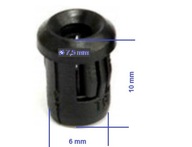 Oprawka dla LED 3 mm z czarnego tworzywa wypukła cena za 5 sztuk 8-2-6