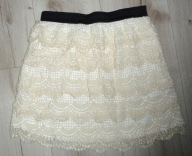 RESERVED YFL SPÓDNICA W GUMKĘ FALBANKI Z KORONKI S