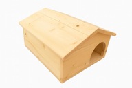 Domek dla jeża drewniany – legowisko z otwieranym dachem