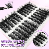 Rzęsy Bondingowe PREMIUM Kocie OKO 96 sztuk + klej BOND/SEAL HIT! SUPER HIT