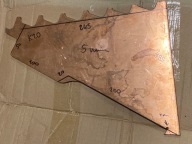 Miedź 5mm formatka miedziana kęs blacha płaskownik