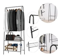 WIESZAK STOJĄCY GARDEROBA NA UBRANIA REGAŁ NA BUTY ORGANIZER NA KURTKI