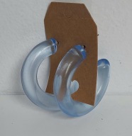 Jasnoniebieskie przezroczyste kolczyki duże otwarte szerokie koła