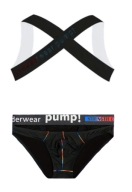 Zestaw męskiej bielizny 2-częściowej PUMP! slipy PUSH-UP harness M