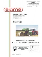SIPMA Z-276...Z-279/1 - instrukcja obsługi, katalog części pras (2004)