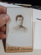 Stare Zdjęcie Kartonik Kobieta Moda Międzyrzec Smoleński