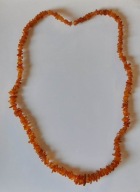 Naszyjnik korale bez zapięcia z jasnego bursztynu