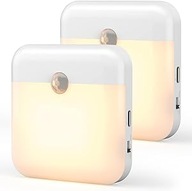 OUSFOT Lampka Nocna z Czujnikiem Ruchu 2 SZTUKI do pokoju dziecięcego HIT