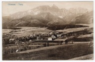 Zakopane. Widok na Giewont. Nakładem J. Ryś, Zakopane. Obieg 1911 rok.