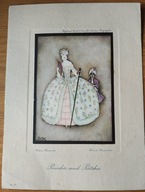 litografia "Powder and Patches" J. Harbour