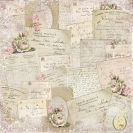 LEMONCRAFT papier 30x30 * House of Roses - Stare listy