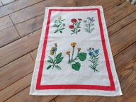 LNIANO BAWEŁNIANA MAKATKA PODKŁADKA SERWETA ZIELNIK 47 x 69