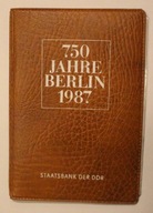 NIEMCY - DDR 750 JAHRE - LAT BERLIN 1987 4 x 5 MAREK + MEDAL + ETUI