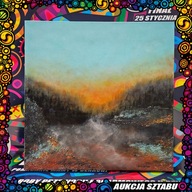 Obraz abstrakcyjny – akryl na płótnie 50×50 cm | aukcja WOŚP