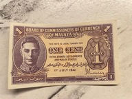 Malezja - 1 cent - 1941