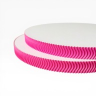 Podkład pod tort STYRODUR biały 26 cm – bok „Intensywna różowa fala 3D”