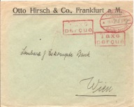 RZESZA NIEMIECKA -koperta firmowa -obieg do WIEDEŃ -1923 rok stemple