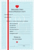 ŚWIADECTWO W RAMCE MOCNA A4 NAJLEPSZEGO TATY Dzień Ojca PREZENT ŚMIESZNY