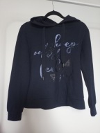 bluza c&a canda premium xs 34 granat napis cyrkonie kaptur