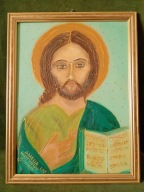 Jezus Chrystus - ręcznie malowana ikona / obraz