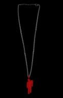 Naszyjnik wisiorek chain Billie Eilish bad guy czerwony prezent