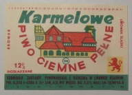 STARA ETYKIETA PIWO CIEMNE PEŁNE DOSŁADZANE BROWAR LWÓWEK ŚLĄSKI