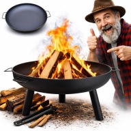PALENISKO OGRODOWE DUŻE GRILL OGNISKO MISA 60 cm STALOWE WAGA 2,8KG CZARNE