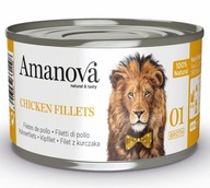 Amanova Cat Chicken Fillets - kurczak w bulionie puszka 70g [01]