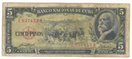 Banknot Kuba 5 Pesos 1958 rok