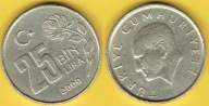Turcja 25 Bin Lira 2000 r.