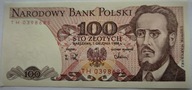 Banknot 100 zł. z 1988 r. stan I seria TH z paczki