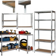REGAŁ MAGAZYNOWY METALOWY WARSZTATOWY 150 x 75 x 30 cm DO PIWNICY GARAZU